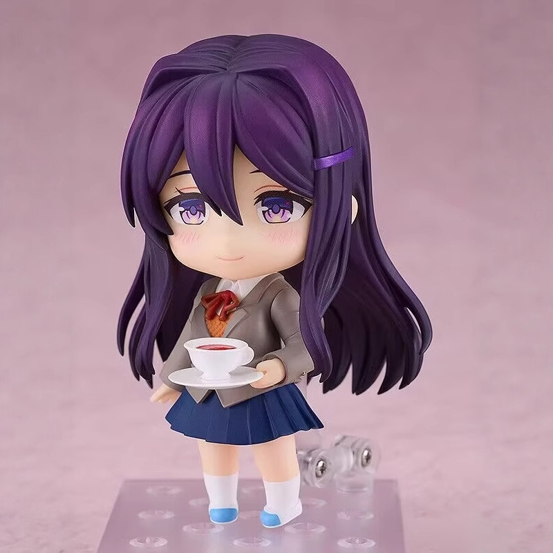 Doki Doki Literature Club Monika Yuri Sayori Natsuki Chibi Statue Action Figure Premium Anime Model Toy Fans Collectors Decoration