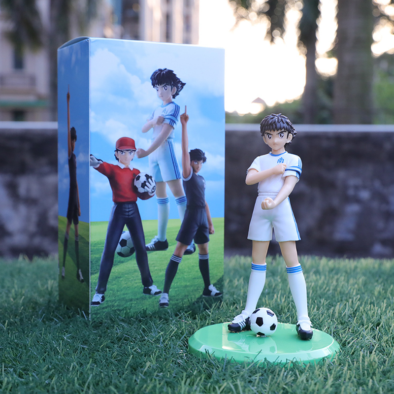 Captain Tsubasa Genzo Wakabayashi Tsubasa Ozora Kojiro Hyuga Statue Action Figure Collection Anime Model Toy Fans Decoration