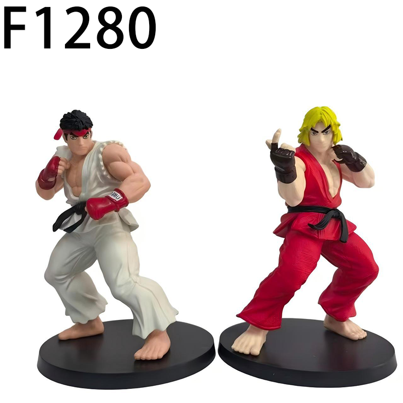 Street Fighter Ken Ryu Statue Action Figure Collection Premium Anime Game Model Toy Fans Collectors Decoration