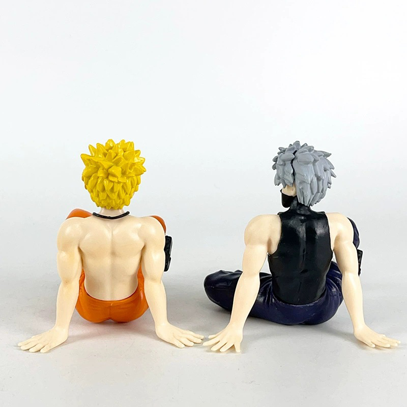 Naruto Shippuden Kakashi Hatake Naruto Uzumaki Statue Action Figure Collection Premium Anime Model Toy Fans Decoration
