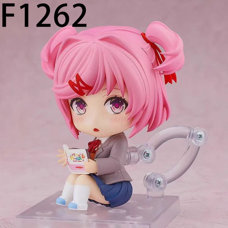 Doki Doki Literature Club Monika Yuri Sayori Natsuki Chibi Statue Action Figure Premium Anime Model Toy Fans Collectors Decoration