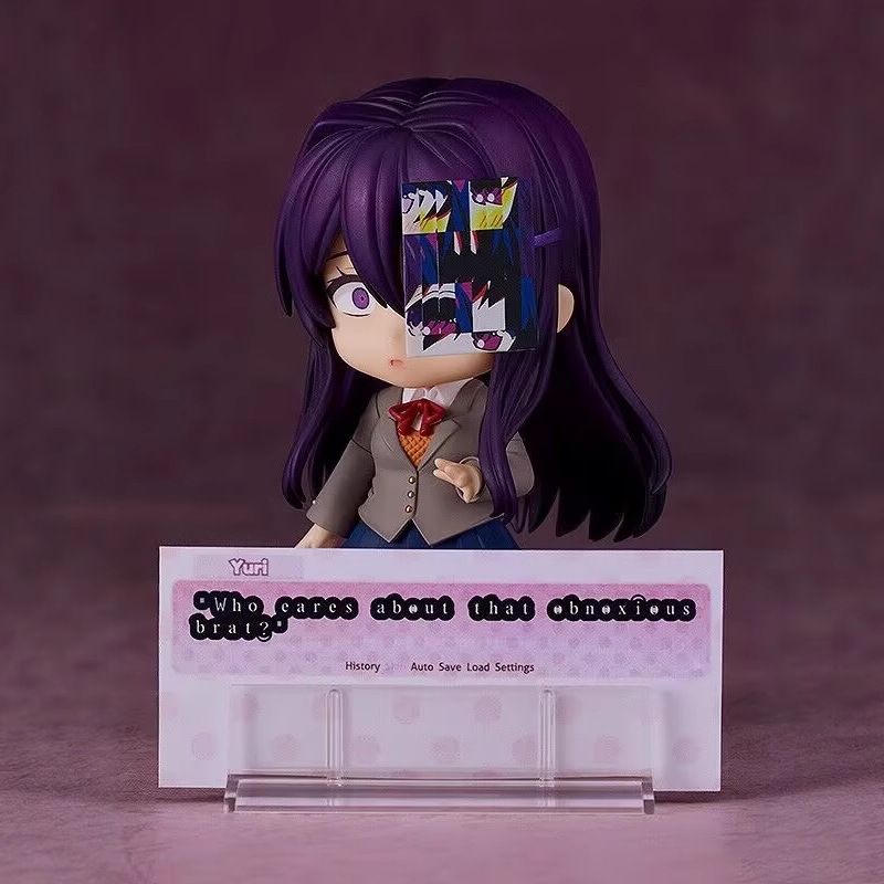 Doki Doki Literature Club Monika Yuri Sayori Natsuki Chibi Statue Action Figure Premium Anime Model Toy Fans Collectors Decoration