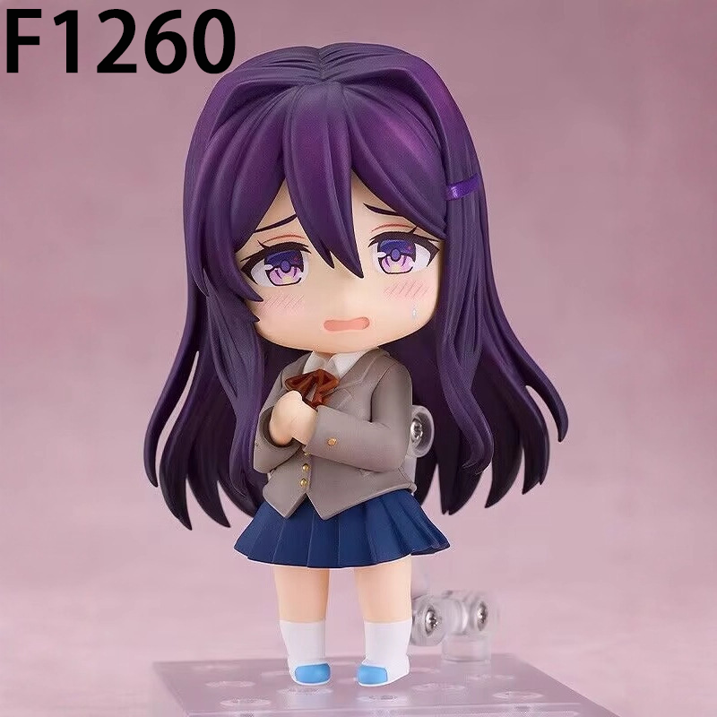Doki Doki Literature Club Monika Yuri Sayori Natsuki Chibi Statue Action Figure Premium Anime Model Toy Fans Collectors Decoration