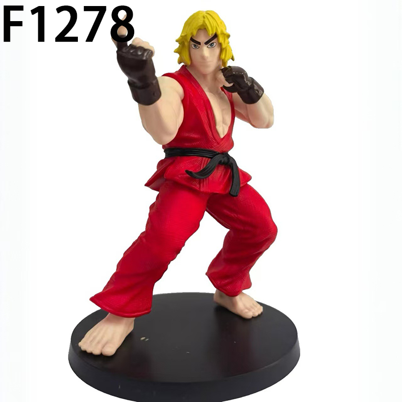 Street Fighter Ken Ryu Statue Action Figure Collection Premium Anime Game Model Toy Fans Collectors Decoration