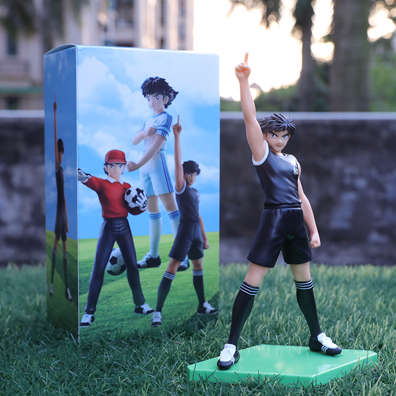 Captain Tsubasa Genzo Wakabayashi Tsubasa Ozora Kojiro Hyuga Statue Action Figure Collection Anime Model Toy Fans Decoration