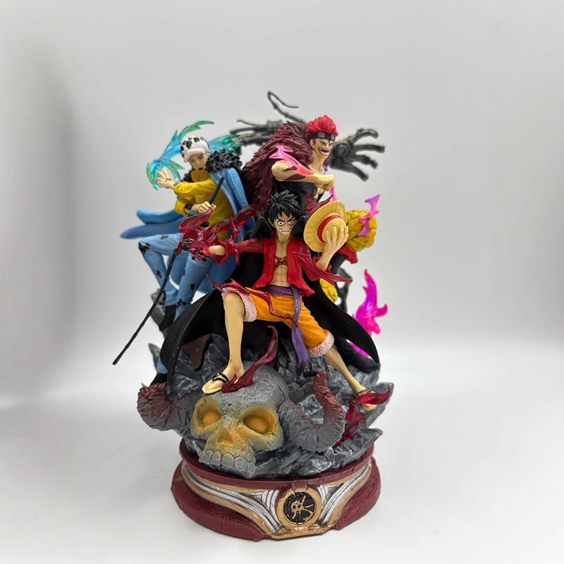 One Piece Three Captains Battle Pose Statue Action Figure Collection Premium Anime Model Toy Fans Collectors Decoration