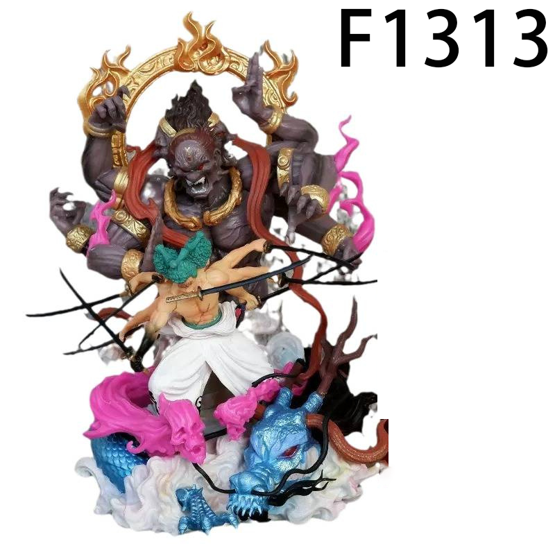 One Piece Roronoa Zoro Asura Statue Action Figure Collection Premium Anime Model Toy Fans Collectors Decoration