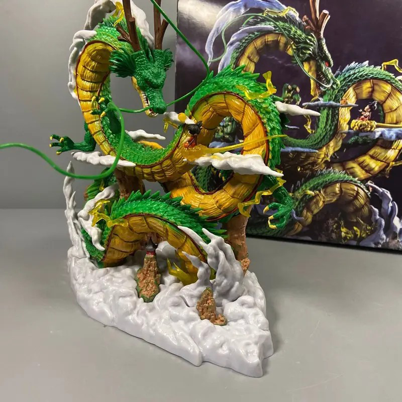 Dragon Ball Shenron Young Son Goku Statue Action Figure Collection Premium Anime Model Toy Fans Collectors Decoration