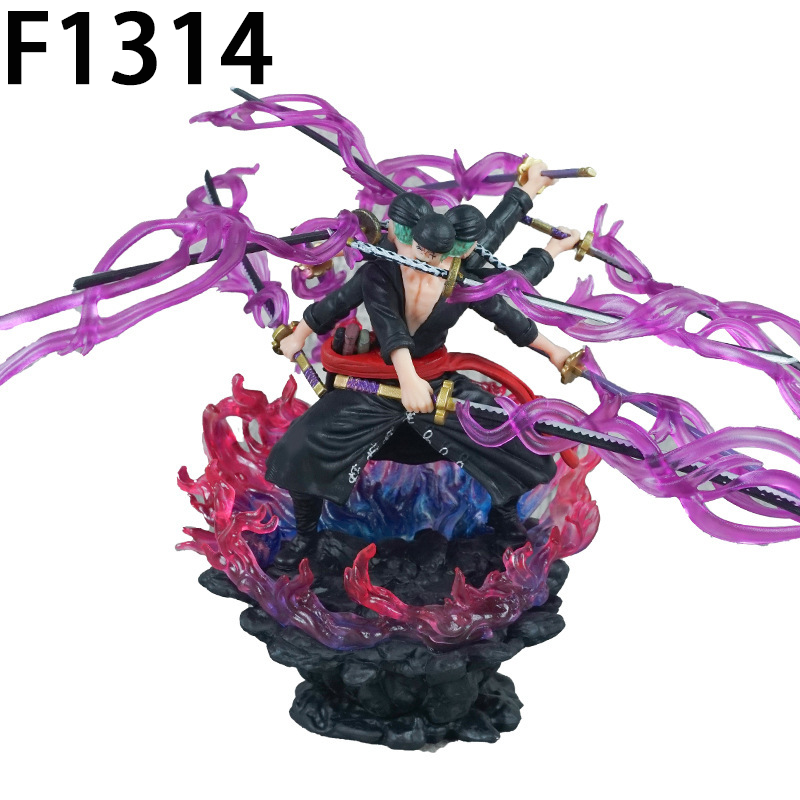 One Piece Roronoa Zoro Asura Statue Action Figure Collection Premium Anime Model Toy Fans Collectors Decoration