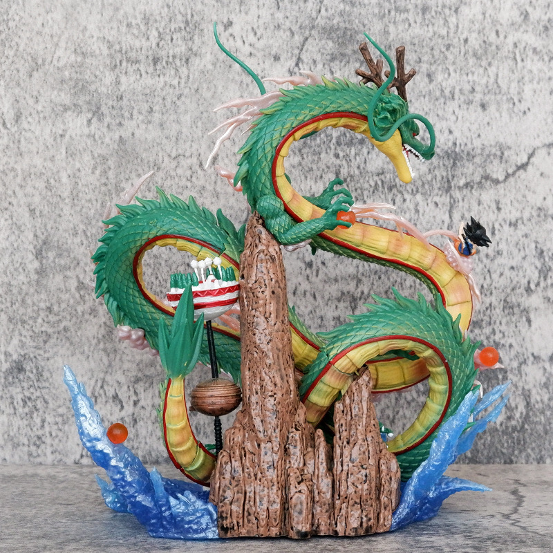 Dragon Ball Shenron Young Son Goku Statue Action Figure Collection Premium Anime Model Toy Fans Collectors Decoration