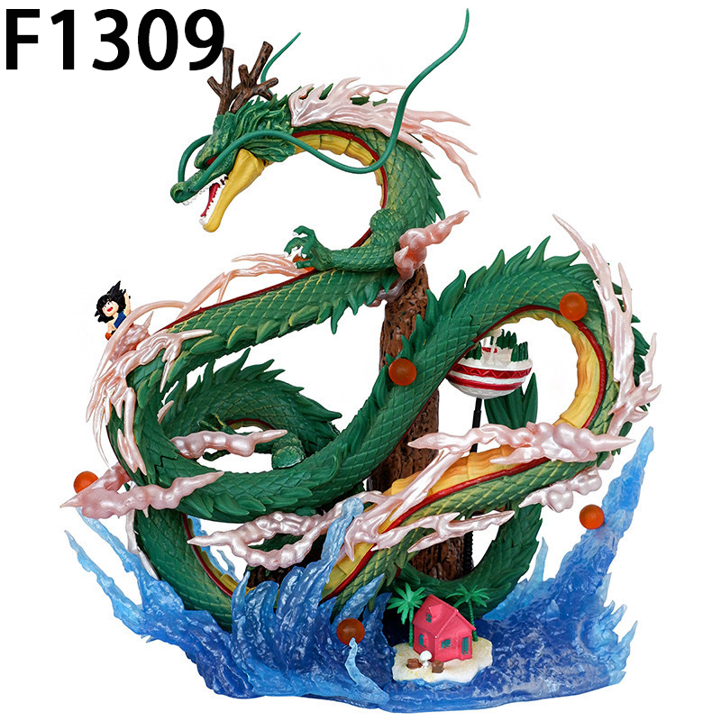 Dragon Ball Shenron Young Son Goku Statue Action Figure Collection Premium Anime Model Toy Fans Collectors Decoration