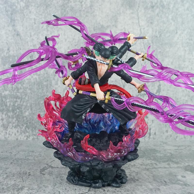 One Piece Roronoa Zoro Asura Statue Action Figure Collection Premium Anime Model Toy Fans Collectors Decoration