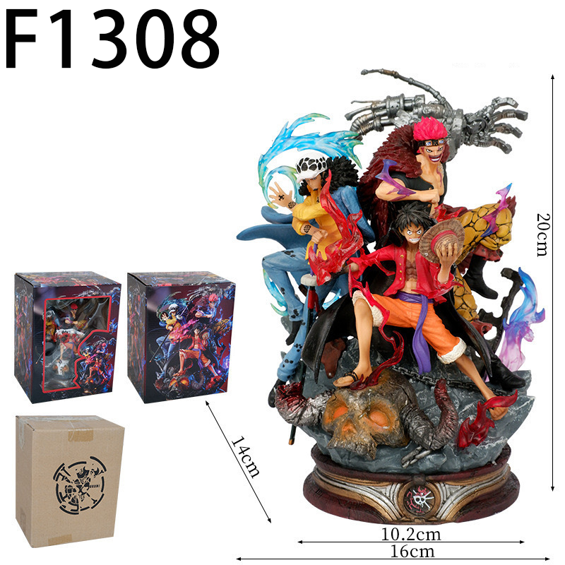 One Piece Three Captains Battle Pose Statue Action Figure Collection Premium Anime Model Toy Fans Collectors Decoration