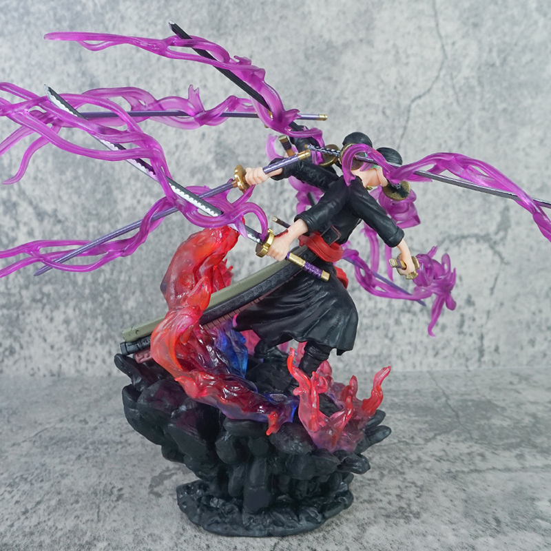 One Piece Roronoa Zoro Asura Statue Action Figure Collection Premium Anime Model Toy Fans Collectors Decoration