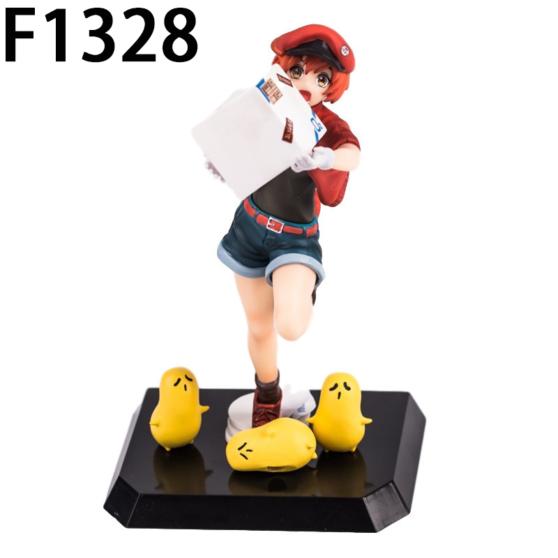 Cells at Work Red Blood Cell Platelet Statue Action Figure Collection Premium Anime Model Toy Fans Collectors Decoration