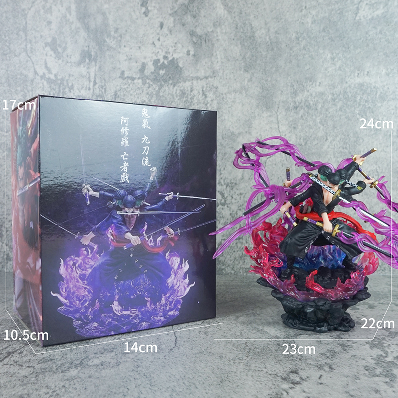 One Piece Roronoa Zoro Asura Statue Action Figure Collection Premium Anime Model Toy Fans Collectors Decoration