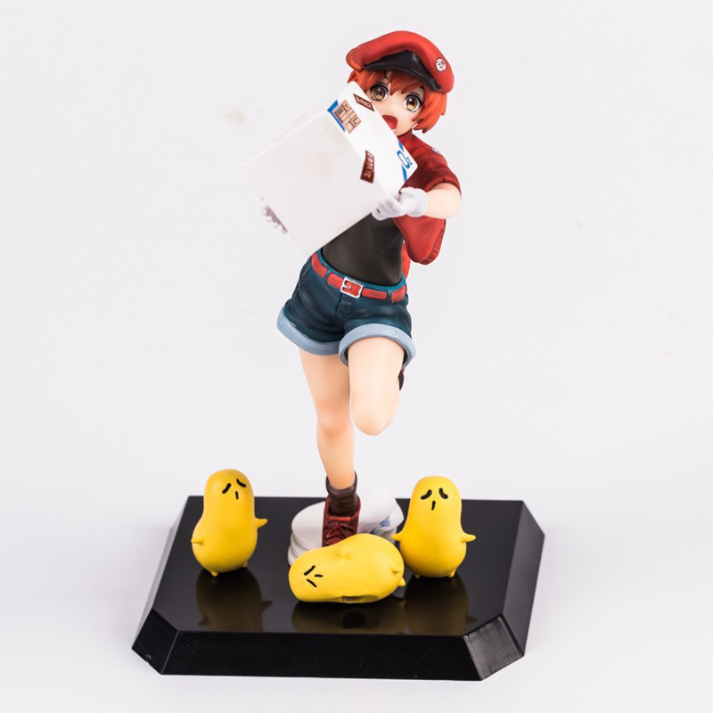 Cells at Work Red Blood Cell Platelet Statue Action Figure Collection Premium Anime Model Toy Fans Collectors Decoration