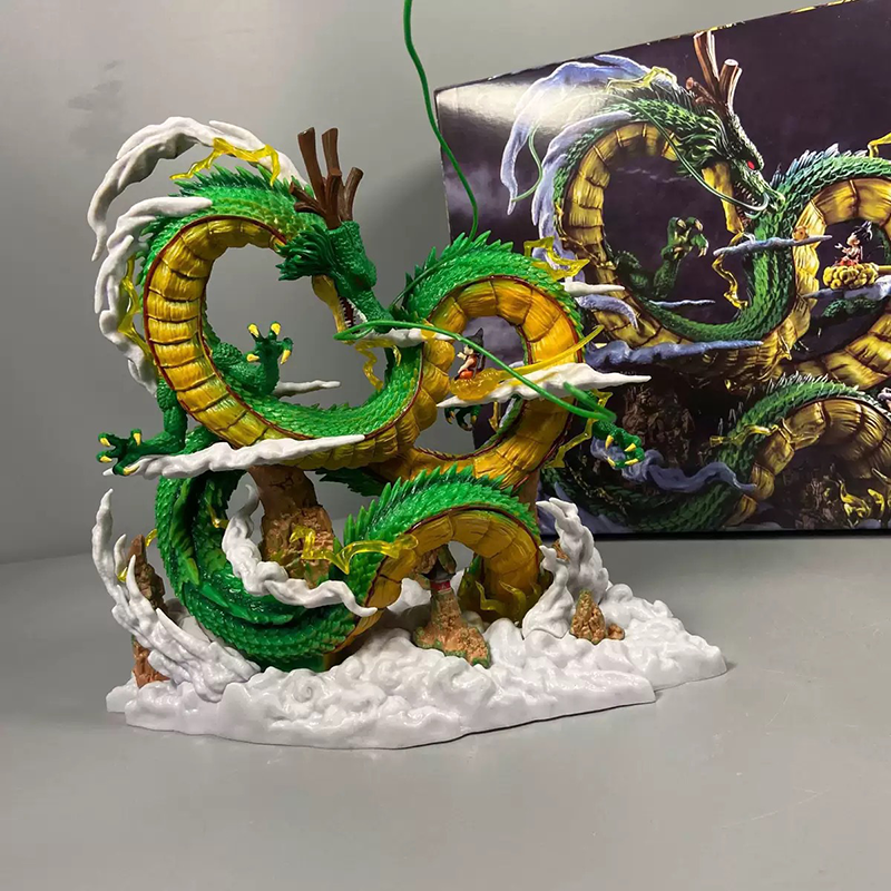 Dragon Ball Shenron Young Son Goku Statue Action Figure Collection Premium Anime Model Toy Fans Collectors Decoration