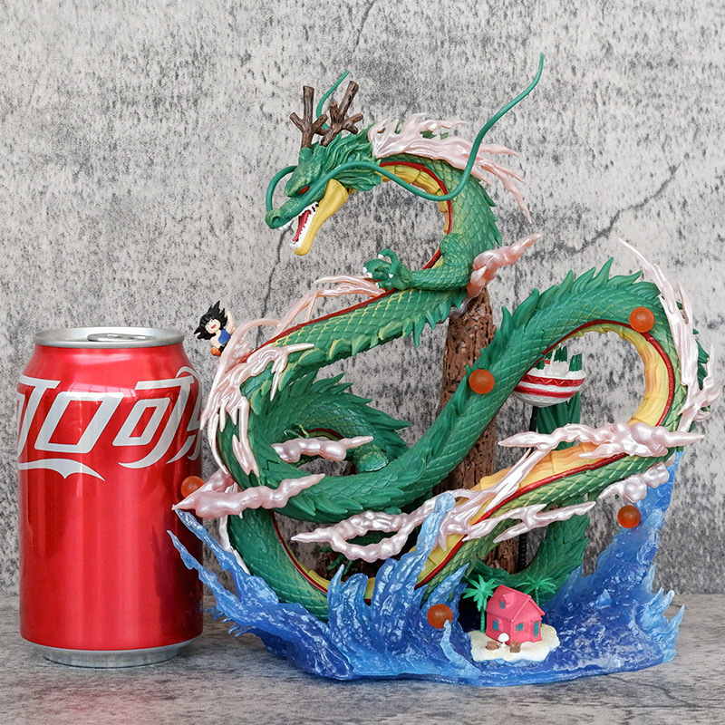 Dragon Ball Shenron Young Son Goku Statue Action Figure Collection Premium Anime Model Toy Fans Collectors Decoration