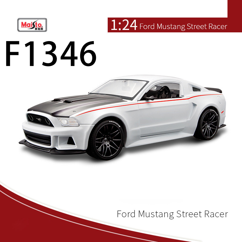 Ford Mustang 2014 2015 GT Diecast Car Model Collection Statue Premium Vehicle Scale Model Toy Fans Collectors Decoration