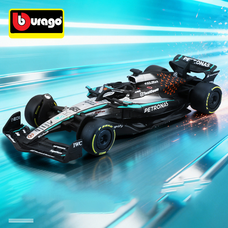 Mercedes W16 1:43 Scale Model Car No.12 British Grand Prix No.63 British Racing Collection Diecast Toy Car Model Collectors