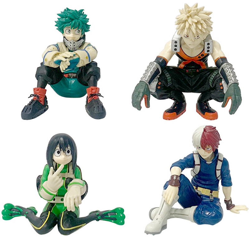 My Hero Academia Tsuyu Asui Katsuki Bakugo Shoto Todoroki Izuku Midoriya Statue Action Figure Collection Anime Model Toy Fans