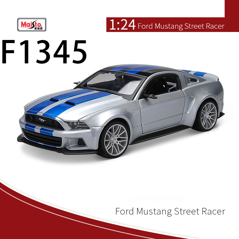 Ford Mustang 2014 2015 GT Diecast Car Model Collection Statue Premium Vehicle Scale Model Toy Fans Collectors Decoration