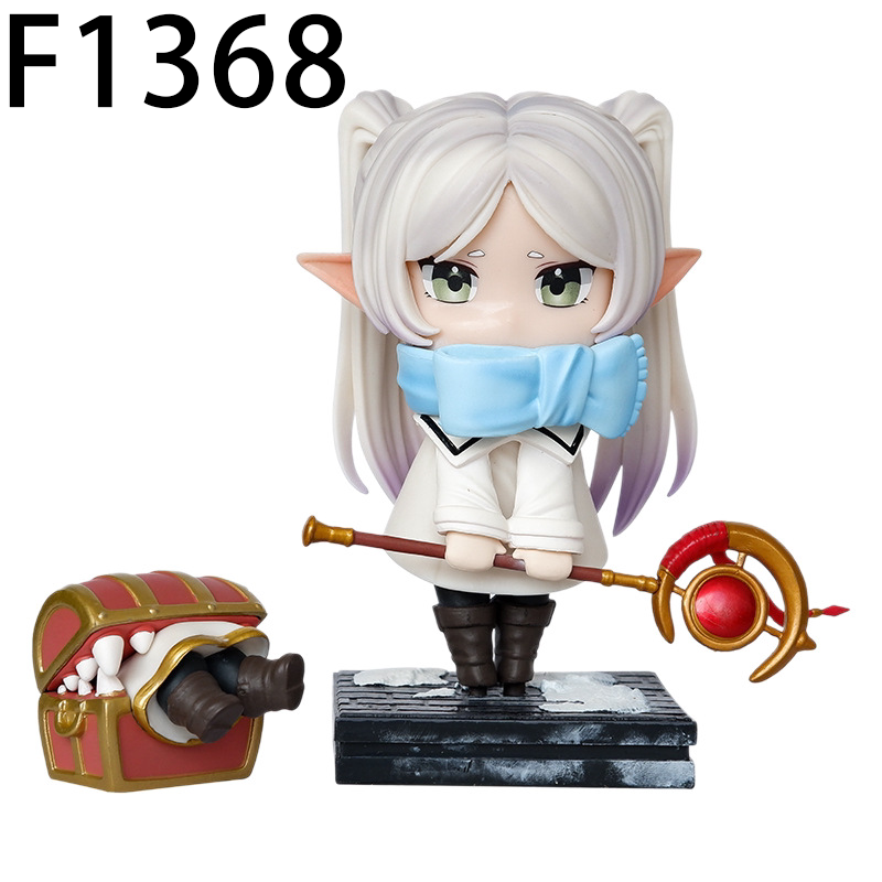 Frieren：Beyond Journey End Frieren Himmel Statue Action Figure Q Version Anime Collection Model Toy Decoration