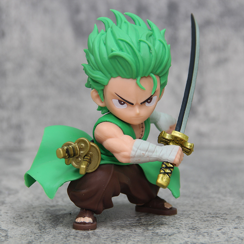 One Piece Luffy Zoro Chibi Statue Action Figure Anime Collection Model Toy Japanese Anime Character Decoration Gift Fans