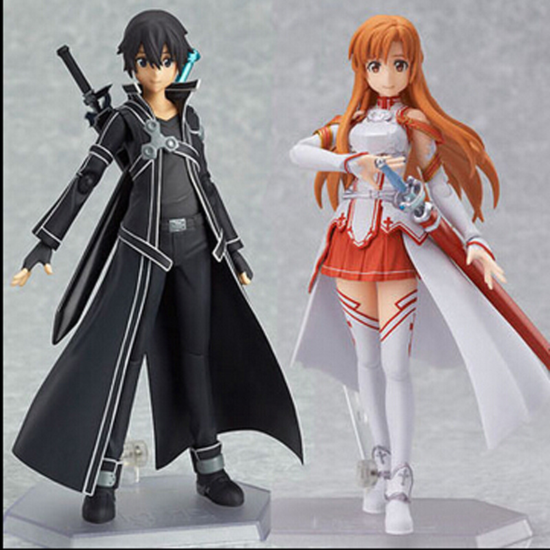 Sword Art Online Kirito Asuna Statue Action Figure Anime Collection Model Toy Japanese Character Decoration Gift Fans