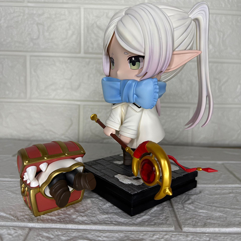 Frieren：Beyond Journey End Frieren Himmel Statue Action Figure Q Version Anime Collection Model Toy Decoration