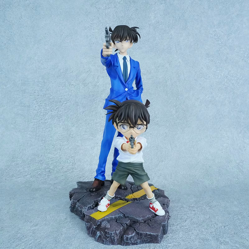 Detective Conan Conan Edogawa Shinichi Kudo Statue Action Figure Anime Collection Model Toy Japanese Character Decoration Fans