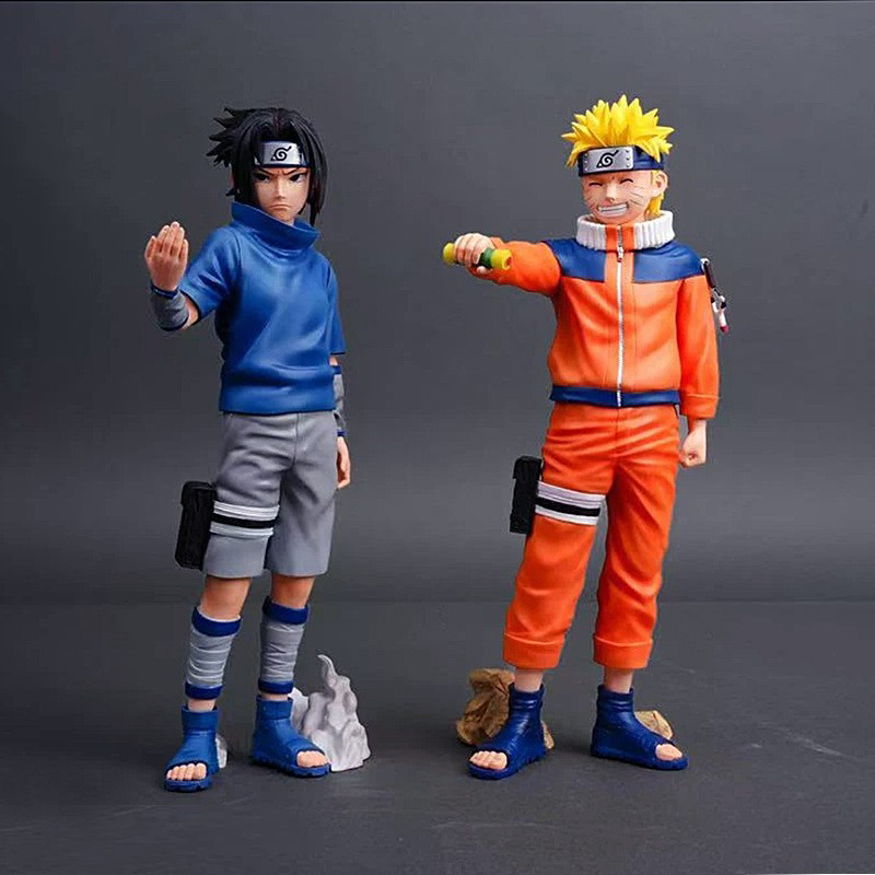 Naruto Uzumaki Sasuke Uchiha Statue Action Figure Anime Collection Model Toy Japanese Anime Character Decoration Gift Fans