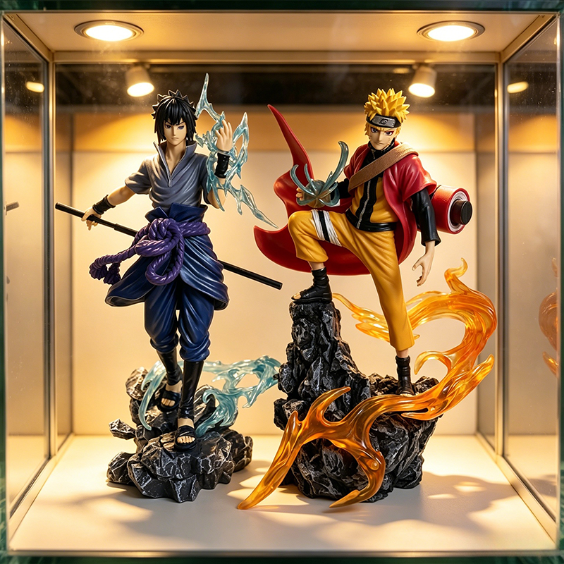 Naruto Sasuke Uchiha Naruto Uzumaki Statue Action Figure Collection Model Toy Japanese Anime Character Decoration Gift Fans