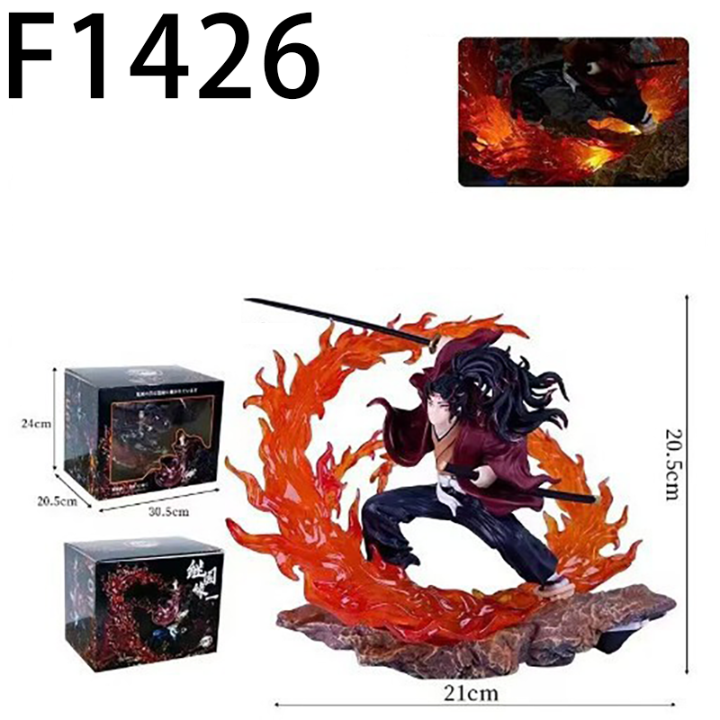Demon Slayer Kokushibo Yoriichi Tsugikuni Statue Action Figure Collection Model Toy Japanese Anime Character Decoration Fans