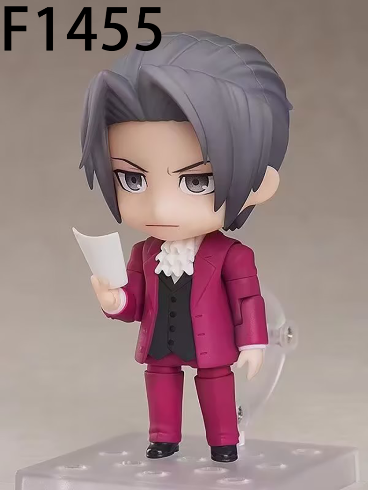 Ace Attorney Phoenix Wright Miles Edgeworth Chibi Statue Action Figure Anime Collection Model Toy Character Decoration Gift Fans