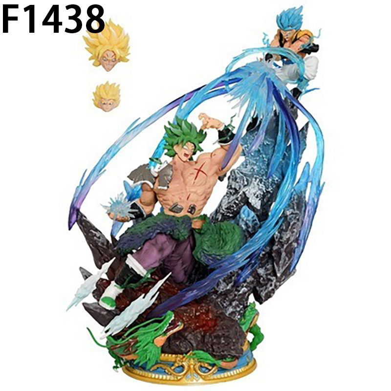 Dragon Ball Broly vs Gogeta Battle Statue Action Figure Collection Model Toy Japanese Anime Character Decoration Gift Fans