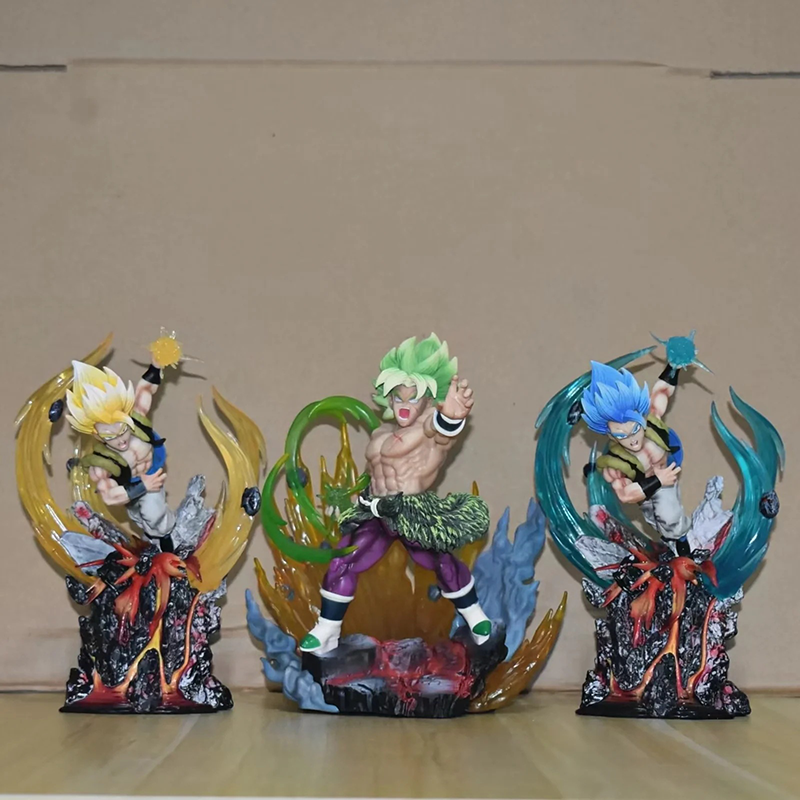 Dragon Ball Broly Gogeta Statue Action Figure Collection Model Toy Japanese Anime Character Decoration Gift Fans