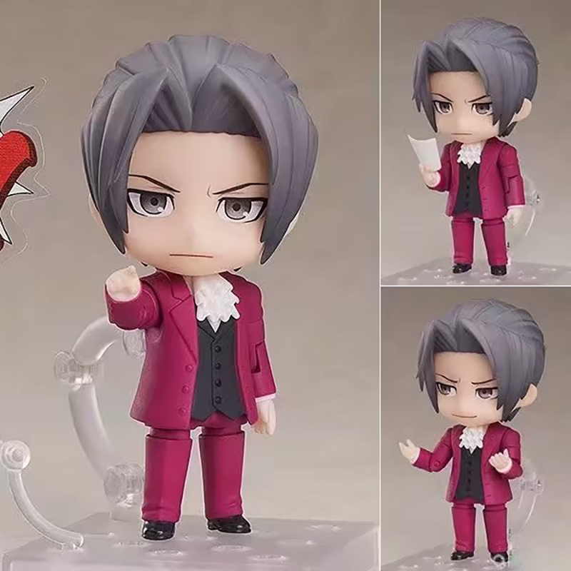 Ace Attorney Phoenix Wright Miles Edgeworth Chibi Statue Action Figure Anime Collection Model Toy Character Decoration Gift Fans