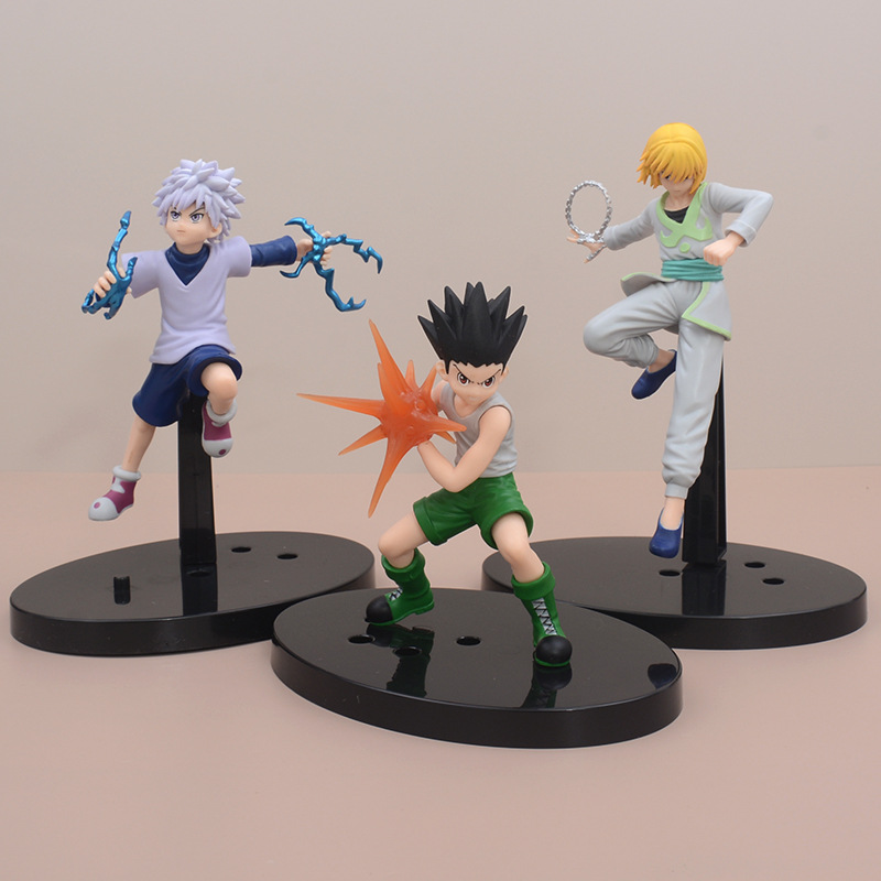 Hunter x Hunter Gon Freecss Killua Zoldyck Kurapika Statue Action Figure Anime Collection Model Toy Character Decoration Fans