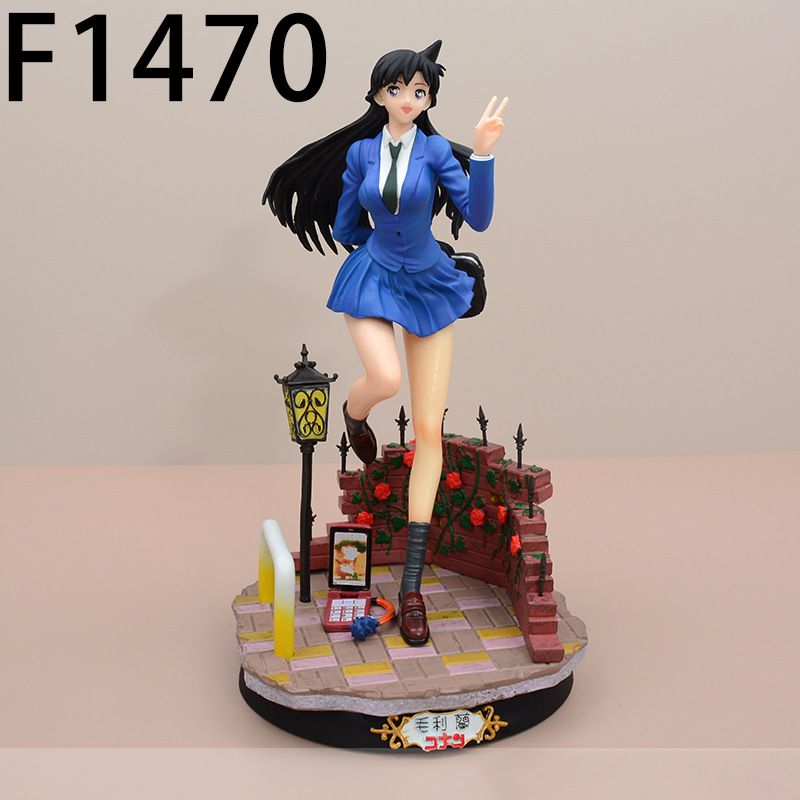Detective Conan Ran Mouri Shinichi Kudo Ai Haibara Statue Action Figure Collection Model Toy Japanese Character Decoration Fans