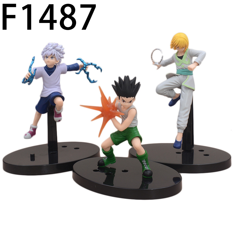 Hunter x Hunter Gon Freecss Killua Zoldyck Kurapika Statue Action Figure Anime Collection Model Toy Character Decoration Fans