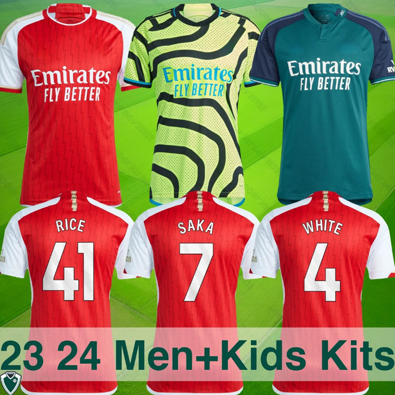 23 24 Arsenal SAKA Soccer Jerseys G. JESUS ODEGAARD RICE HAVERTZ  2023 2024 shirt MARTINELLI SMITH ROWE NKETIAH ZINCHENKO SALIBA TROSSARD Football Men uniforms