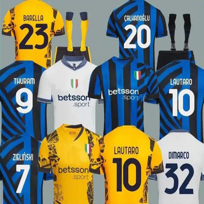 2425 KIDS kit Inter Milan soccer jersey Home Away 3rd DZEKO INTERS LAUTARO LUKAKU BARELLA MILANS J. CORREA CALHANOGLU GAGLIARDINI 2024 2025 Football Shirt BOY Uniforms