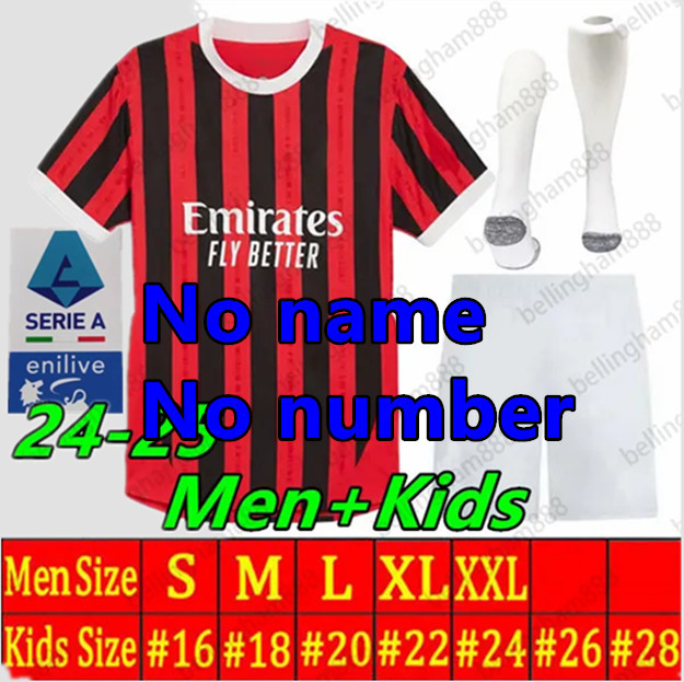 Men kit 2425 AC Milan soccer jersey Home Away 3rd MORATA GIROUD RAFA LEAO PULISIC TOMORI THEO 2024 2025 Shirt Football Adult Uniforms