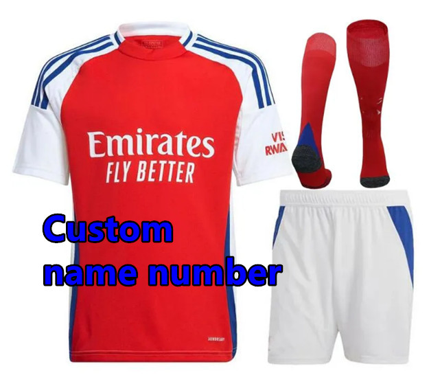 Men kit 2425 Arsenal soccer jersey Home Away 3rd RICE HAVERTZ SAKA MARTINELLI WHITE SALIBA G.JESUS JORGINHO ODEGAARD 2024 2025 Shirt Football Adult Uniforms