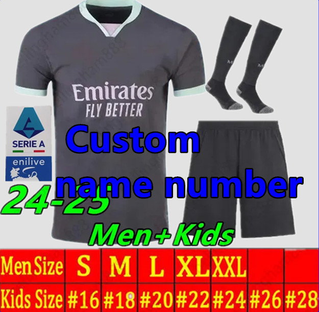 Men kit 2425 AC Milan soccer jersey Home Away 3rd MORATA GIROUD RAFA LEAO PULISIC TOMORI THEO 2024 2025 Shirt Football Adult Uniforms