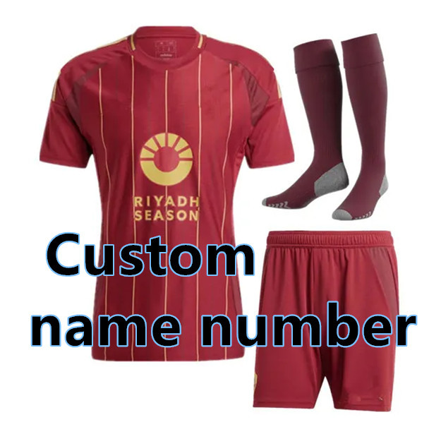 2425 Men KIT Roma Soccer Jerseys Home Away 3rd Abraham Wijnaldum Totti Dybala Shaarawy Pellegrini Cristante   2024 2025 AS Roma Football shirt Adult  Uniforms