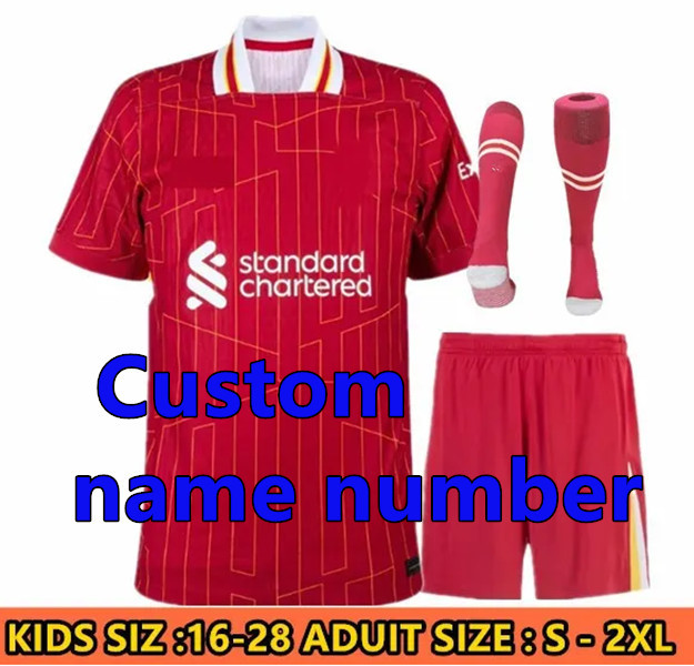 24 25 Men kit Liverpool Soccer Jersey Salah Darwin Nunez Home Away Dominik Szoboszlai Robertson Alisson Becker Joe Gomez Joel Matip 2024 2025 Football Men uniforms