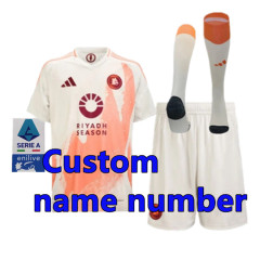 2425 KIDS KIT Roma Soccer Jerseys Home Away 3rd Abraham Wijnaldum Totti Dybala Shaarawy Pellegrini Cristante  2024 2025 AS Roma Football shirt BOYB  Uniforms